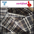 Клетчатая рубашка ткань черный Плед пряжи, окрашенной ткани/твил рубашки пряжи, окрашенной ткани/хлопок